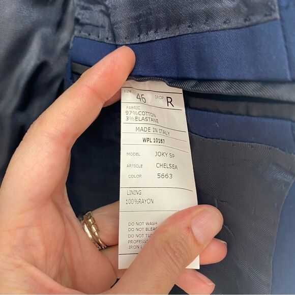 Acquaviva Elegant Navy Blazer for Men size 46R - Picture 2 of 3